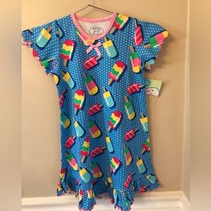 NWT Sara's Prints Girls Short Sleeve Popsicles Nightgown Size 2
